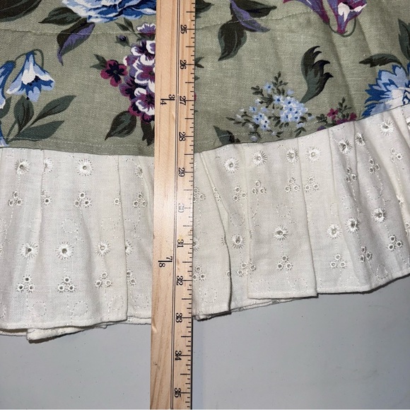 VTG 90s White Stag Floral Linen Blend Skirt Sz M (8/10) Cottagecore Coquette - Picture 10 of 10